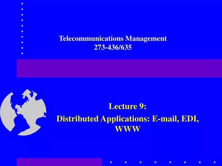 telecommunications management 273 436 635