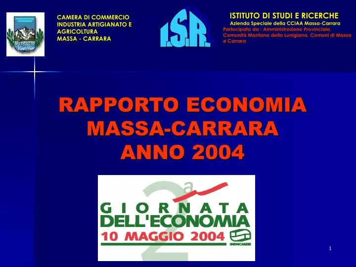 rapporto economia massa carrara anno 2004