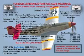 TUSKEGEE AIRMEN MOTORCYCLE CLUB MACON GA