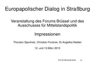 europapolischer dialog in stra burg