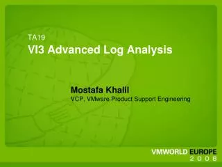 TA19 VI3 Advanced Log Analysis