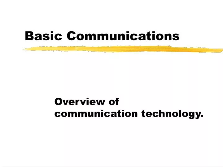 basic communications
