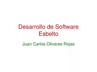 desarrollo de software esbelto