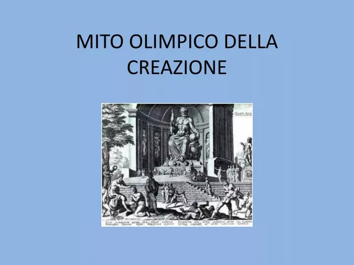 mito olimpico della creazione