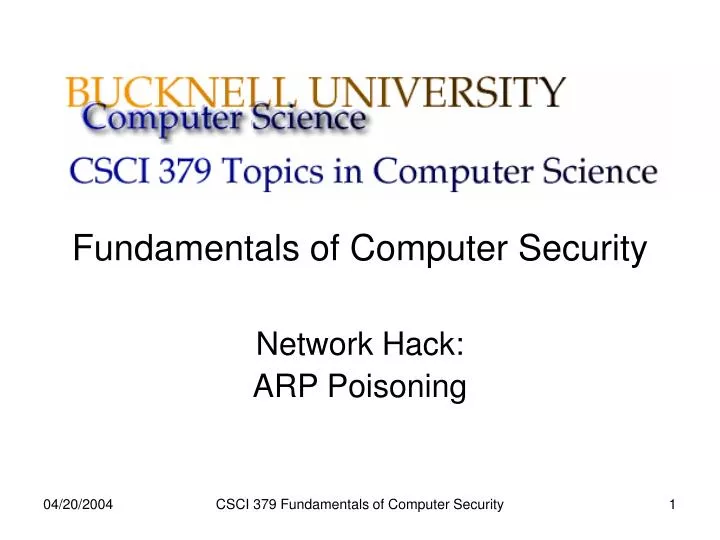 fundamentals of computer security