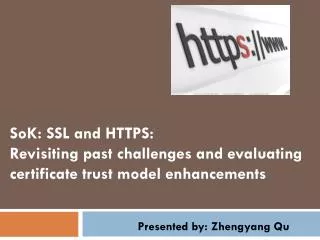 SoK : SSL and HTTPS: