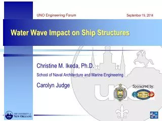 Water Wave Impact on Ship Structures