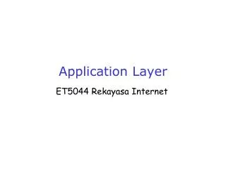 application layer