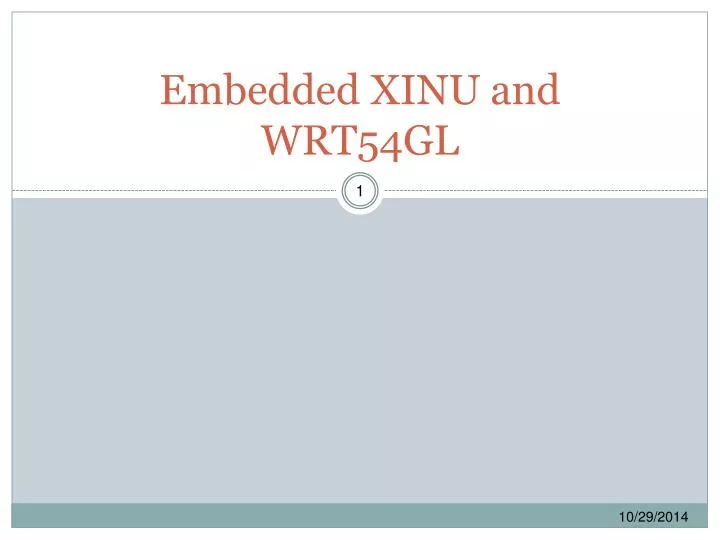 embedded xinu and wrt54gl