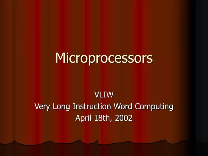 microprocessors