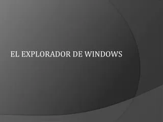 el explorador de windows