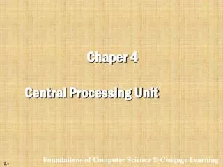 Chaper 4 Central Processing Unit