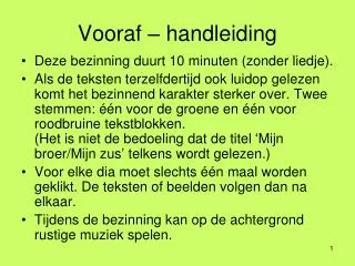 vooraf handleiding