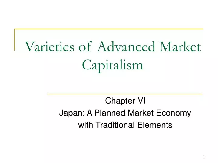 varieties of advanced market capitalism