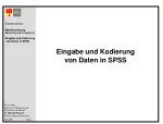 Eingabe und Kodierung von Daten in SPSS - slide 1