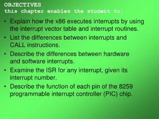OBJECTIVES this chapter enables the student to: