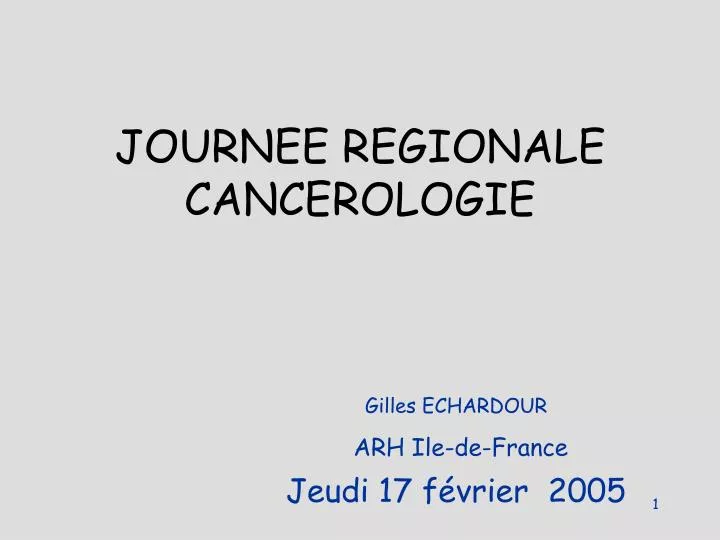 journee regionale cancerologie