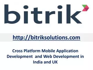 Professional Cross Platform Mobile Application Development