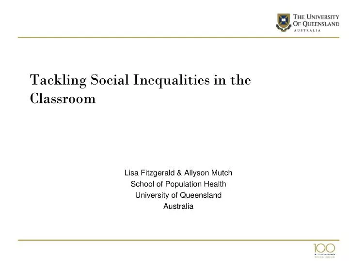 tackling social inequalities in the classroom