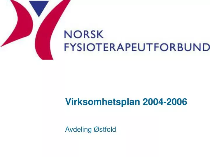 virksomhetsplan 2004 2006