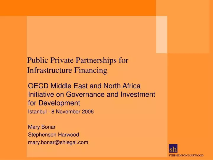 public private partnerships for infrastructure financing