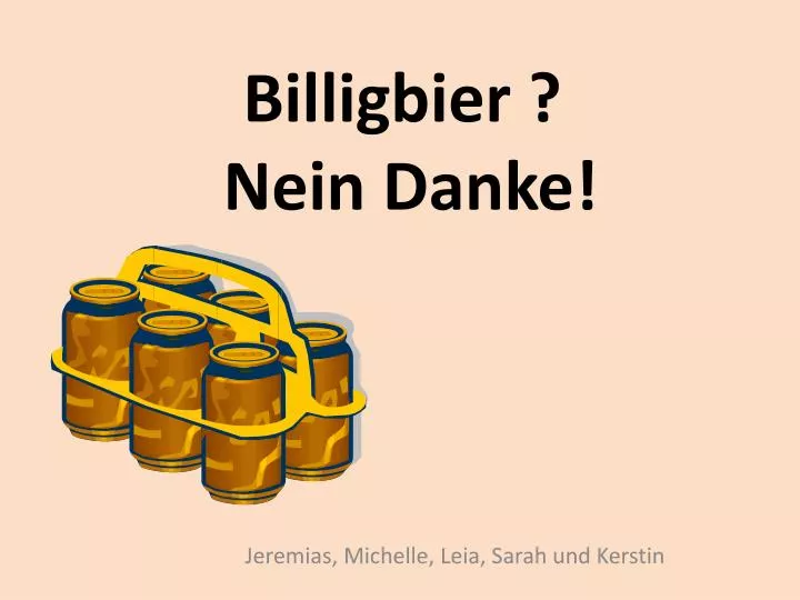 billigbier nein danke