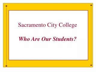 Who are our Students