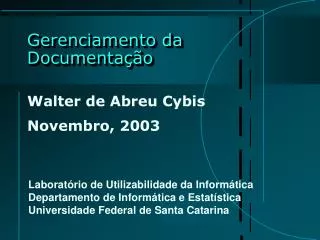 gerenciamento da documenta o