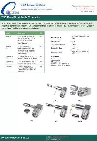 TNC Male Right Angle Connector