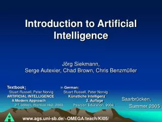 Introduction to Artificial Intelligence