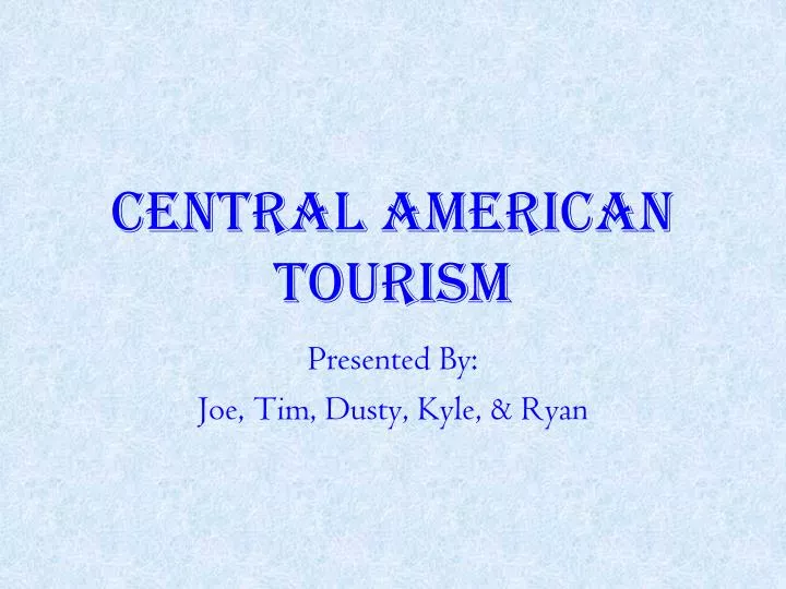 central american tourism