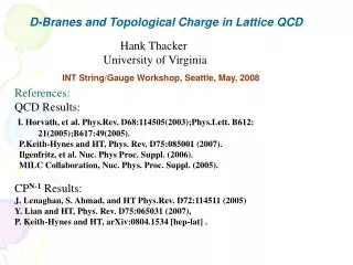 D-Branes and Topological Charge in Lattice QCD