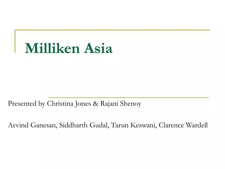 milliken asia