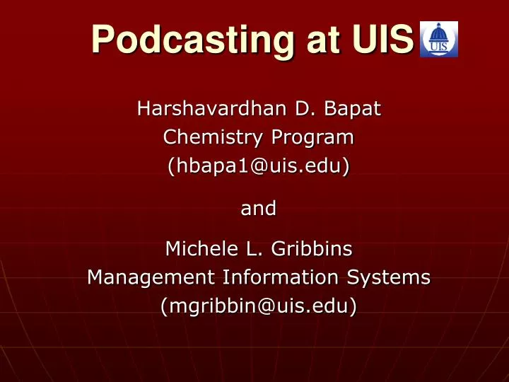 podcasting at uis