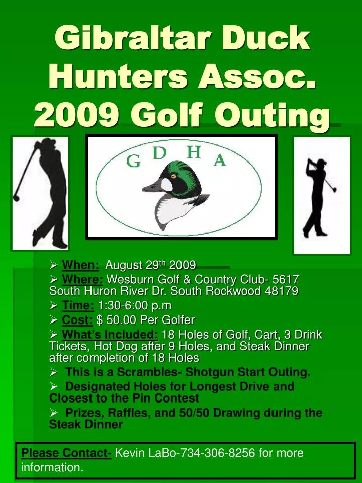 gibraltar duck hunters assoc 2009 golf outing