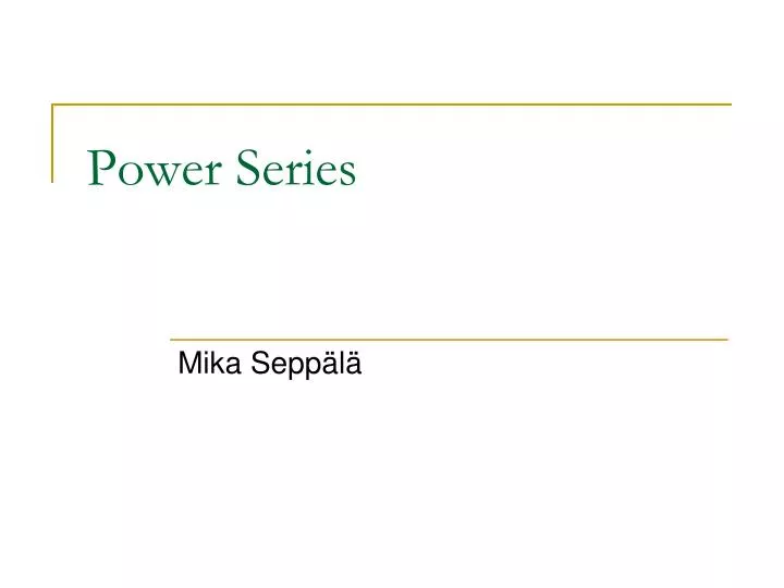 power series