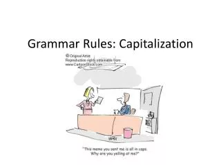 Grammar Rules: Capitalization