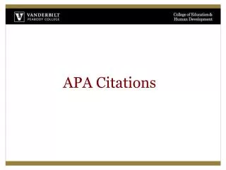 APA Citations