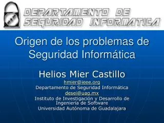 origen de los problemas de seguridad inform tica