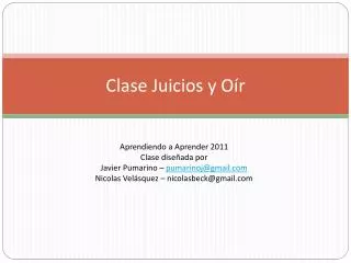 clase juicios y o r