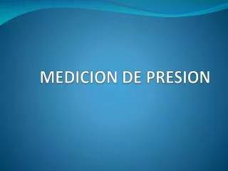 medicion de presion