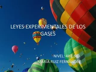 leyes experimentales de los gases