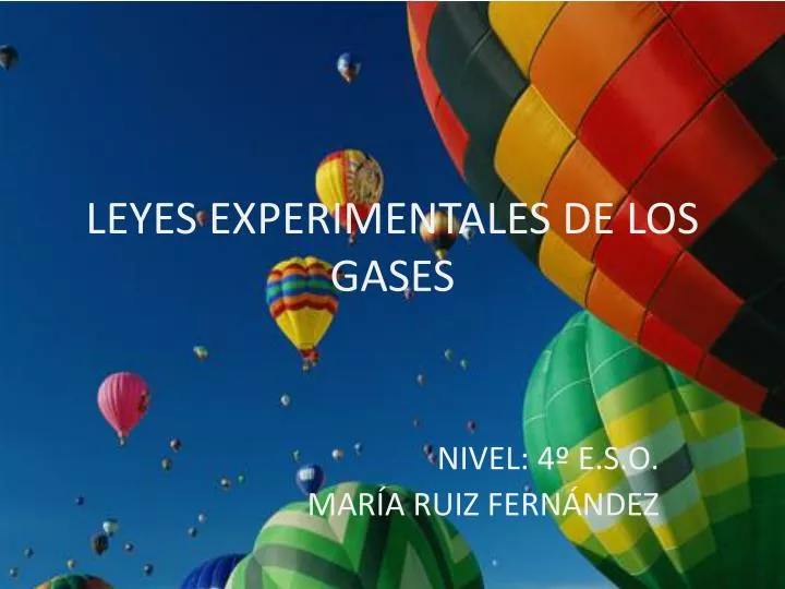 leyes experimentales de los gases
