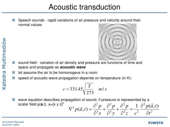 acoustic transduction