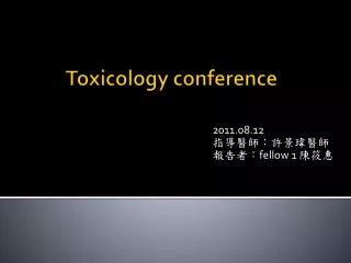 Toxicology conference