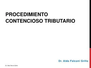 procedimiento contencioso tributario