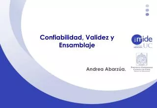 confiabilidad validez y ensamblaje