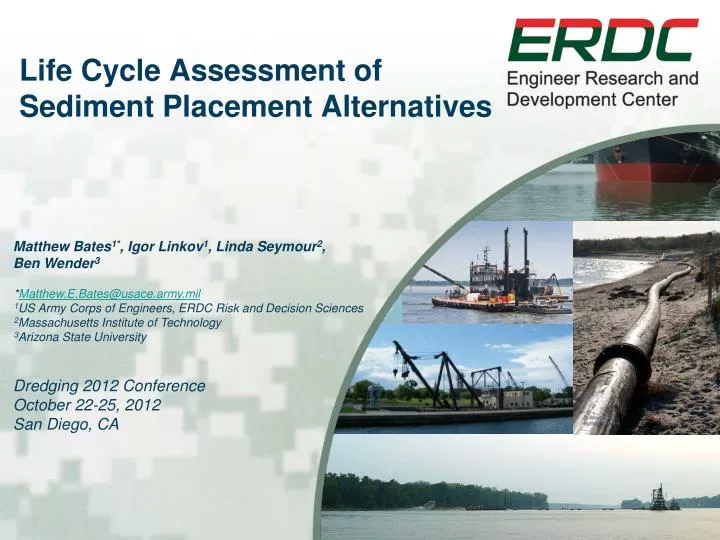 life cycle assessment of sediment placement alternatives