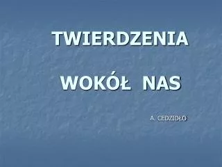 twierdzenia wok nas