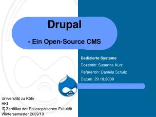 drupal ein open source cms